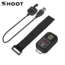 SHOOT 0.8 Inch Waterproof Wireless Wifi Remote Control for Gopro Hero 5 6 4 3+/3 with USB Charger Cable Remote Go pro Accessory