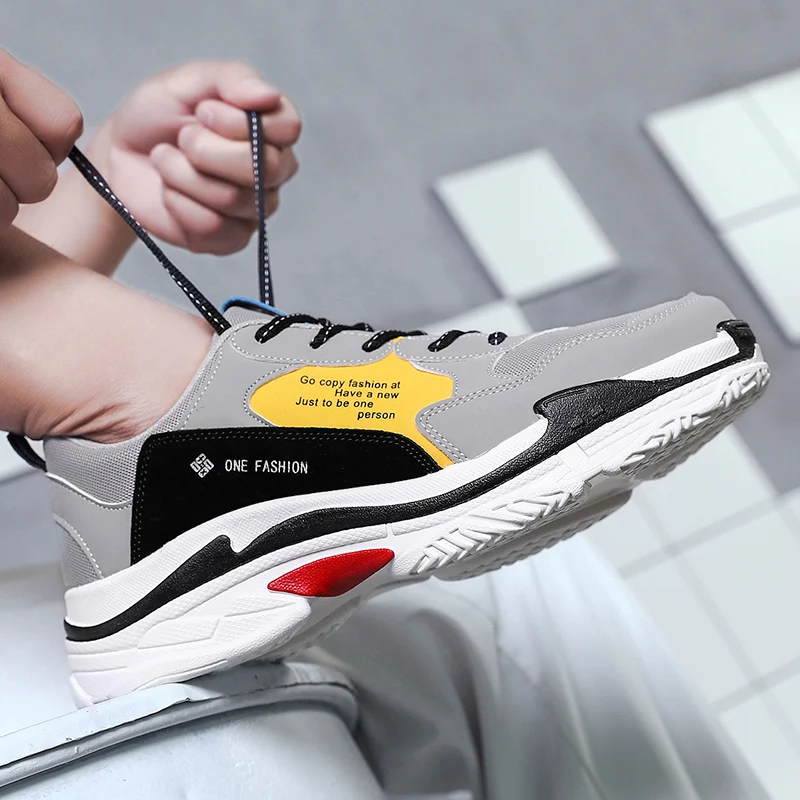 Теплые мужские кроссовки chaussure homme обувь на толстой подошве и платформе с пандой