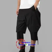 27-44! новая мужская одежда модный стилист волос индивидуальность многослойная строчка шаровары плюс размер певица костюмы