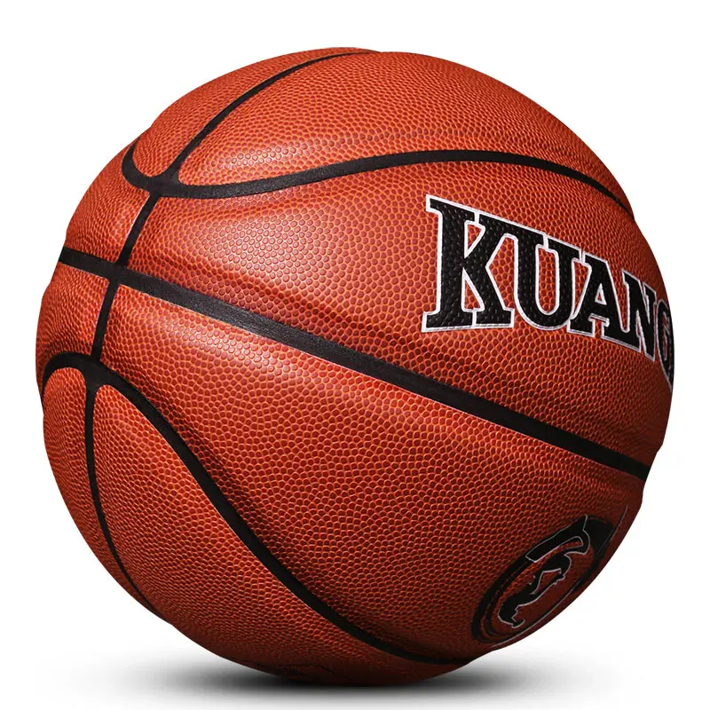 

Kuangmi Basketball Ball SIZE 7 Match PU Leather Professional Indoor Outdoor Sports Training Basketball Free With Net Bag+Pins