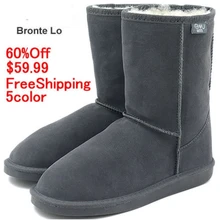 EMU Bronte Lo(W20002) Cow-Suede Genuine with 100% Wool inner Winter Snow Boots 5colors emu02kafei