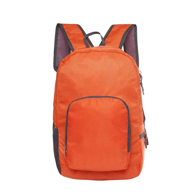 Простой горячий Открытый Портативный Складной школьный рюкзак Ультра легкие дорожные сумки для бега непромокаемый нейлоновый рюкзак для йоги сумка - Цвет: Orange