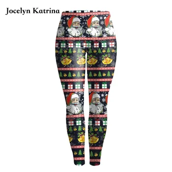 

Jocelyn Katrina Women Yoga Pants High Waist Fitness Yoga Sport Printed Stretch Cropped Leggings