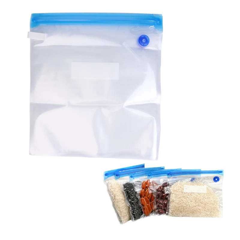 

5pcs Kitchen Food Saver Vacuum Sealer Bag Home Use Reusable Storage Bags 26x28cm A0417