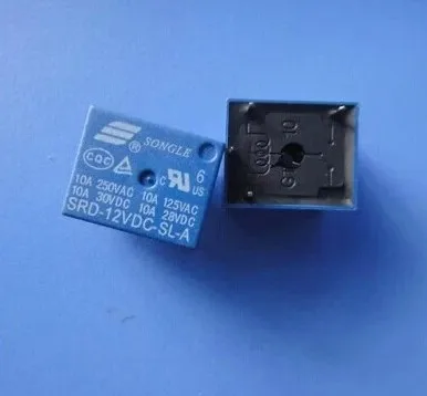 

5pcs 12V Coil SPDT 4 Pin Mini Power Relays PCB Type SRD-12VDC-SL-A