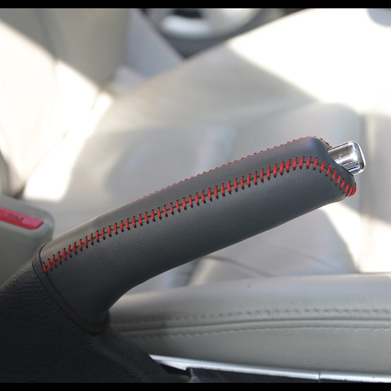 Ручки ручного тормоза из натуральной кожи для Mazda 6, чехол из натуральной кожи для ручного тормоза, аксессуары для салона автомобиля