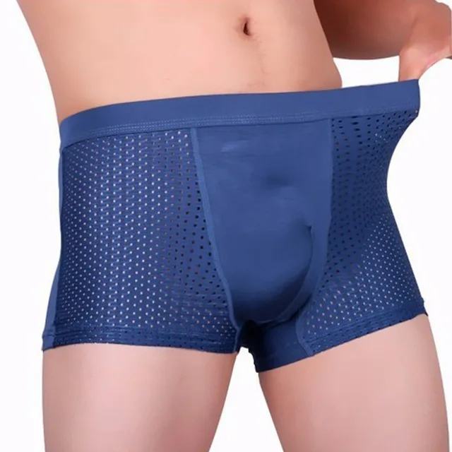 Мода удобные мужские супер-упругие полый дышащие и удобные антибактериальные underwear оптовая/розничная торговля