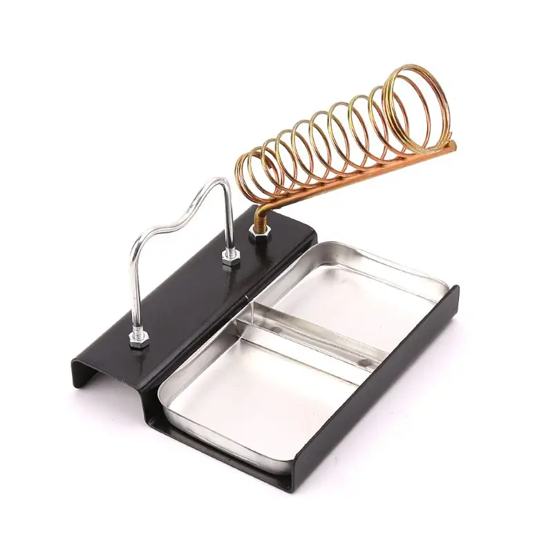 

Universal Double Metal Base Soldering Iron Gun Holder Stand Kit Mount Support Station
