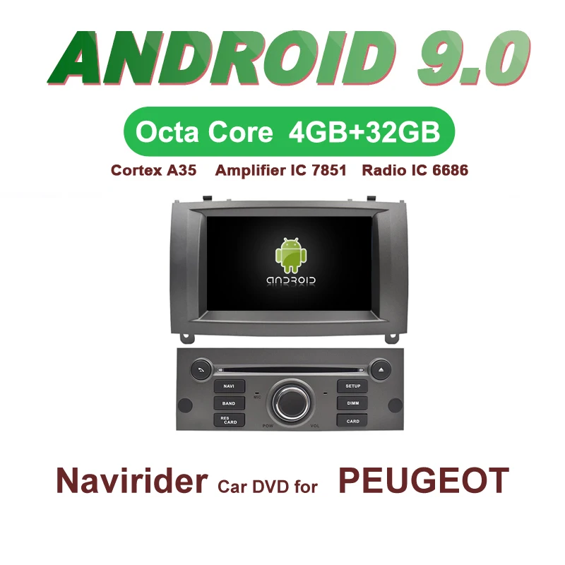 

OTOJETA Car GPS 10.1inch Android 9.0 Radio FOR PEUGEOT 407 stereo bluetooth Navigation Capacitive screen support mirror link