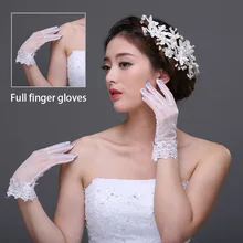 1 пара, свадебные варежки, прозрачные, для выпускного, для невесты, Женские аксессуары, вечерние, для улицы, кружевные перчатки, короткие, элегантные, защита