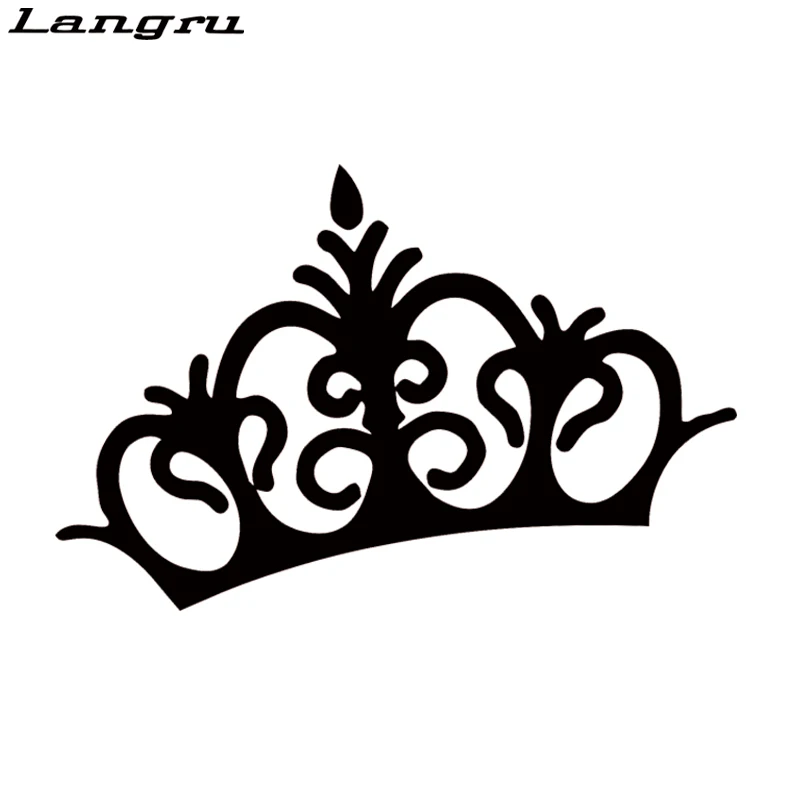 Langru Корона Принцесса Королева Король милый забавный автомобиль Стайлинг винил
