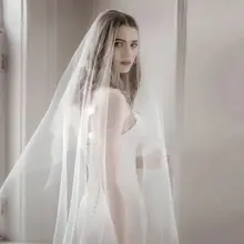 Аксессуары для свадебного платья, свадебная вуаль, простой удлиненный шлейф, Обнаженная пряжа, фотография, путешествия, мягкая пряжа