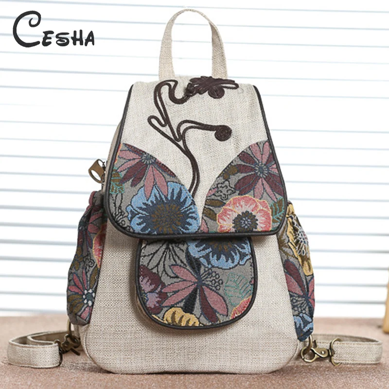 

Fashion Chinese Style 3D Knitting Bow Women's Shoulders Bag National Embroidery Female Backpack Zipper Straps Design Backpack