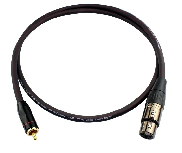 HOT High Quality Male RCA to XLR 3 Pin Female Audio Cable for Shielded