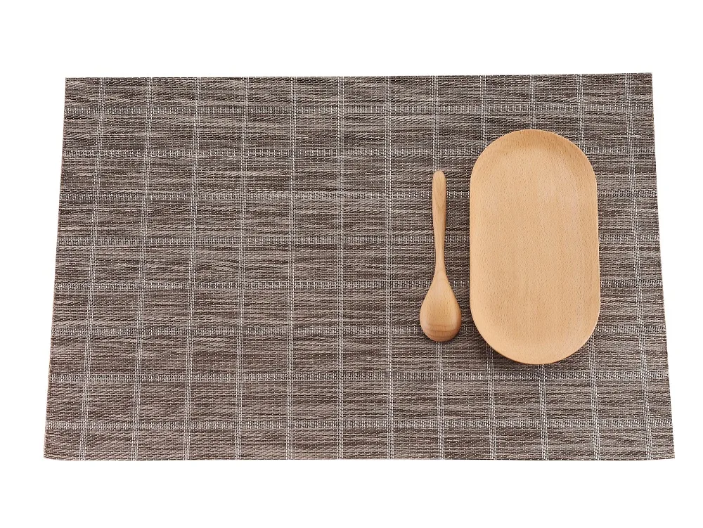 

Durable PVC Placemats Slip-Resistant Pad Table Dinner Mats Weave Washable Dining Bowl dish PlaceMat for Kitchen cafe