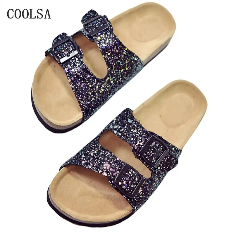 ladies sequin slippers