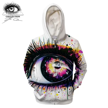 

Galaxy Eye by Pixie cold Art 3D Zipper Hoodies Men Sweatshirt Tracksuits Casual Pullover Brand Streetwear Harajuku Jacket Drop