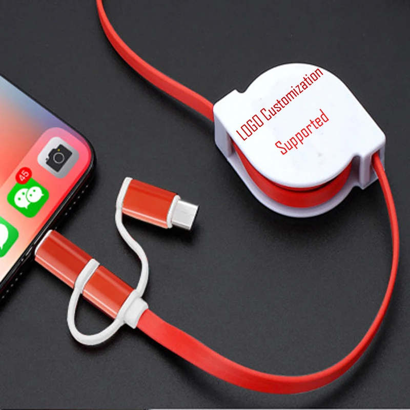 1 шт. метр 3 в телескопический зарядный кабель для Android Micro & Type C|Аксессуары батарей