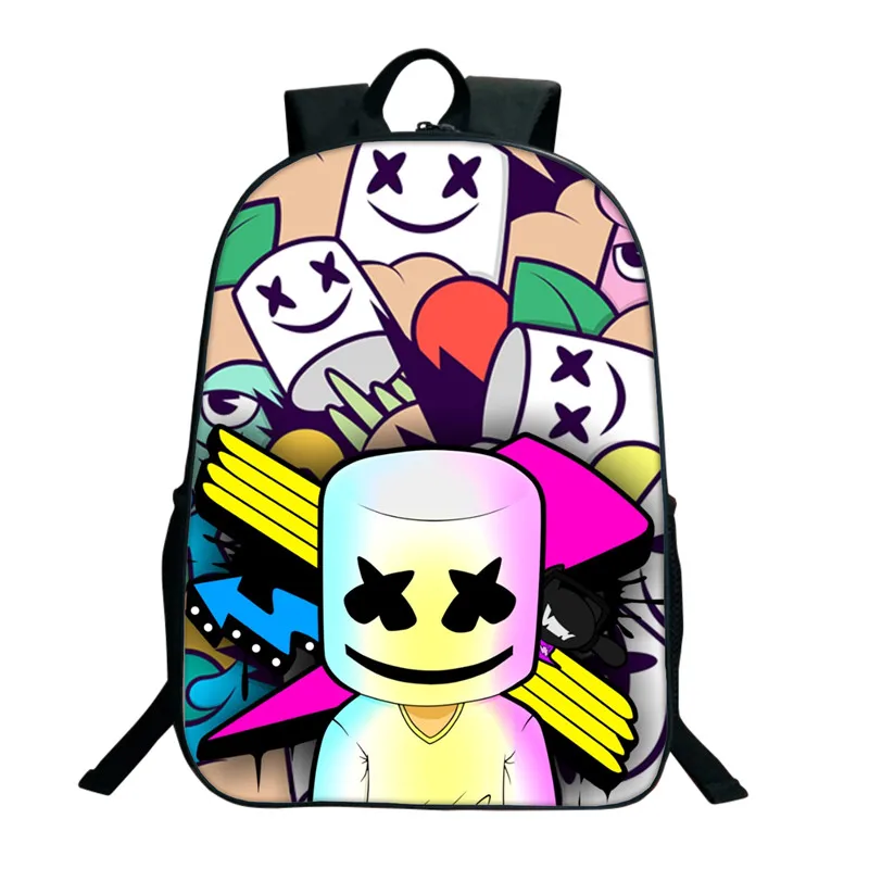 2019 DJ Marshmello Backpack Children Student Book Backpack Daily