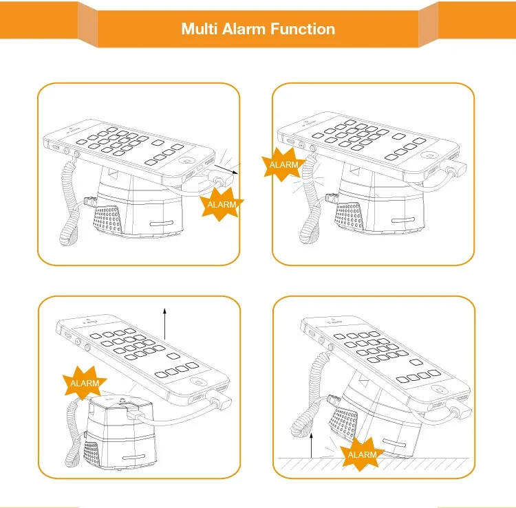 A105_Smartphone_anti_theft_solutions_Cell_phone_anti_theft_security_display_stand_with_alarm_and_charger_for_apple_android
