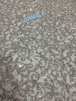 Glänzende glitter pailletten geklebt CiCi-111682 stickerei afrikanische tüll netzgewebe