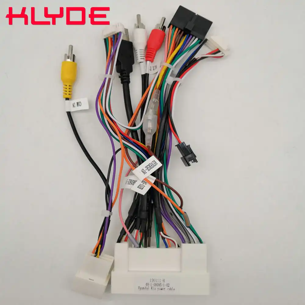 Klyde Power Harness with Canbus Decoder Box For KIA Hyundai Car Radio