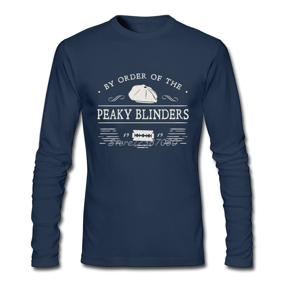 Peaky Blinders футболка с длинным рукавом мужские футболки новые хлопковые Забавные футболки с круглым вырезом для отдыха