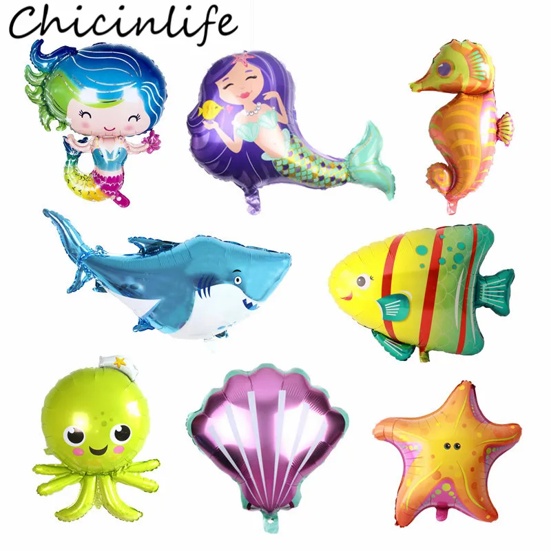 Chicinlife 1 шт. в виде ракушки русалки Фольга шар для дня рождения Декор вечеринки Meimaid