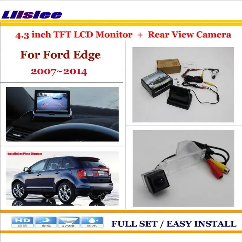 Liislee для Ford Edge 2007~ автомобильная парковочная камера+ 4," ЖК-монитор NTSC PAL = 2 в 1 система парковки заднего вида