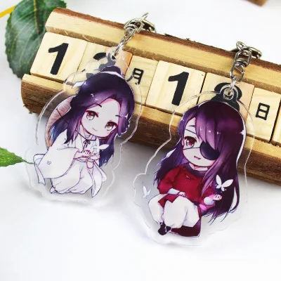 

5Pcs/Lot Heaven Official's Blessing Q Version Keychain Figure Model Cute Acrylic Transparent High Quality Keyring Birthday Gift