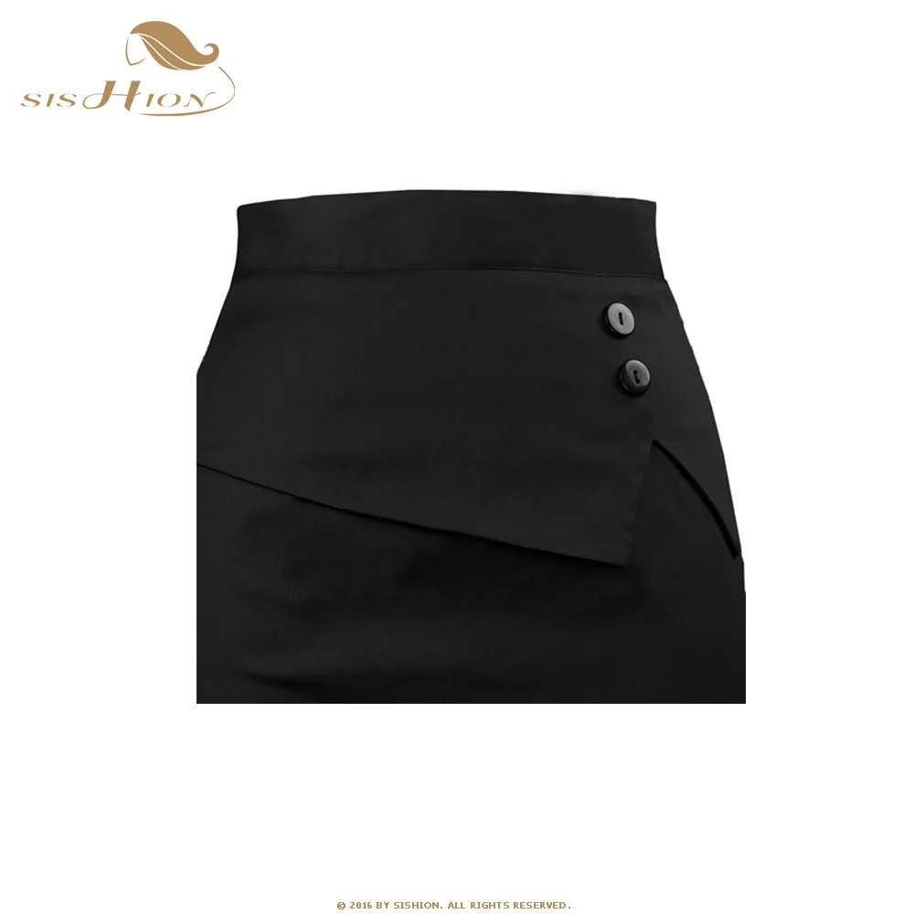 SISHION хлопок женские Юбки Лето Плюс Размер юбка карандаш VD1110 Женская винтажная юбка женские юбки женская сексуальная черная юбка