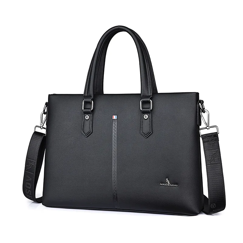 

Men High End Business Briefcase Handbag Laptop Bag Waterproof Portable Large Noble Computer Vintage Briefcases Shoulder Bag