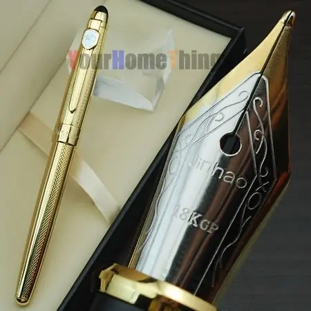

Jinhao 165 Golden M Nib Fountain Pen Mesh Free Shipping Original Box For Choice