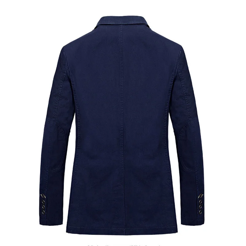 Men's Blazer Oversized Solid Male Suit Jacket Coat Men Clothing Pure Cotton Blazers Casual Outerwear 4XL AG66001