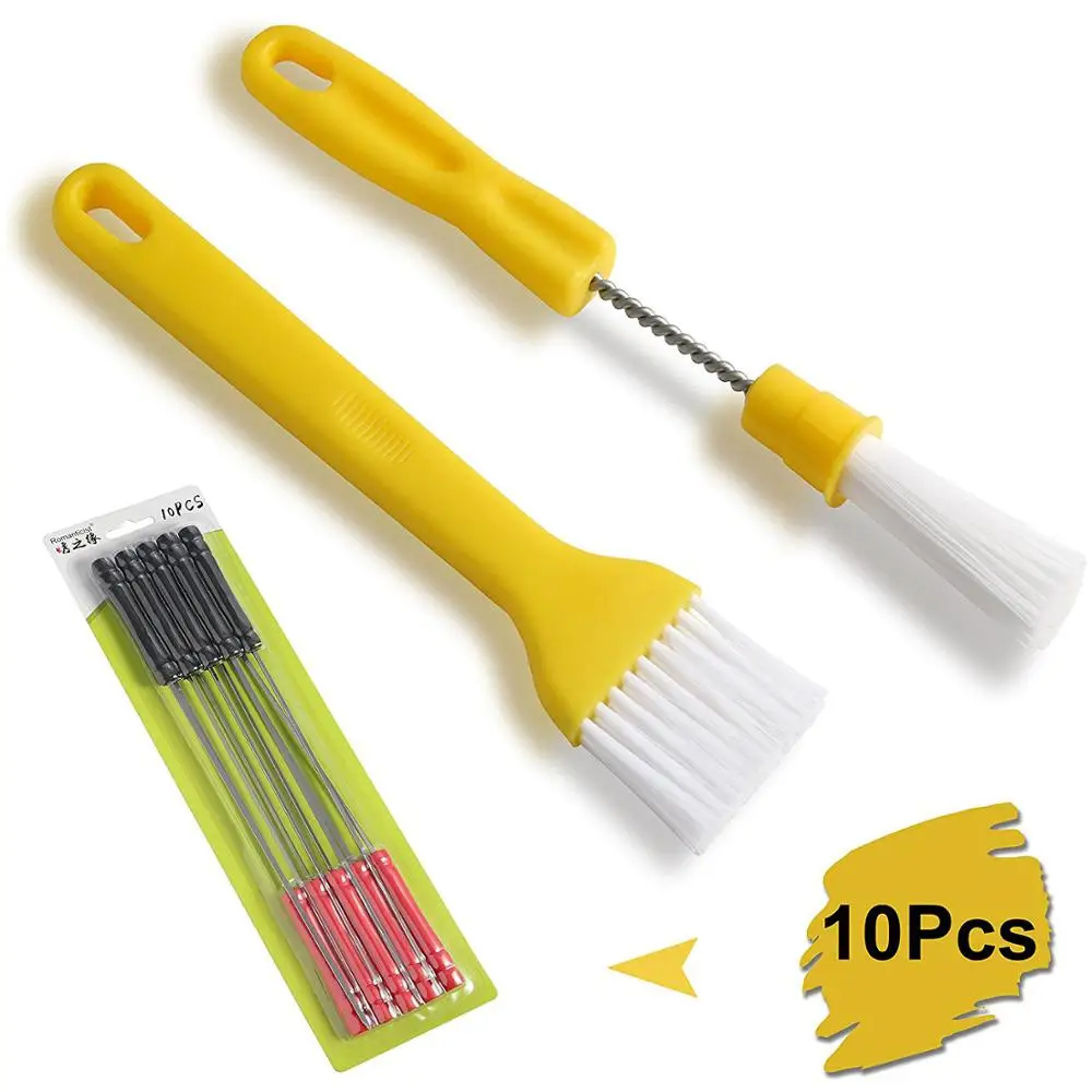 2Pcs Heat Resistant BBQ Basting Pastry Brush with Nylon Bristle plus