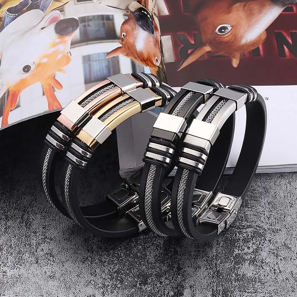 Unique bangle bracelet Men Titanium Steel Hand Chain Handmade Bracelet Bangle Club Jewelry Gift New bangles