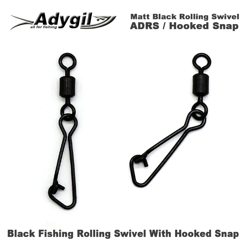 Adygil матовый черный рыболовный поворотный с крючками оснастки ADRS/крючок оснастки поворотный#2#4#6#8#10 50 шт./лот