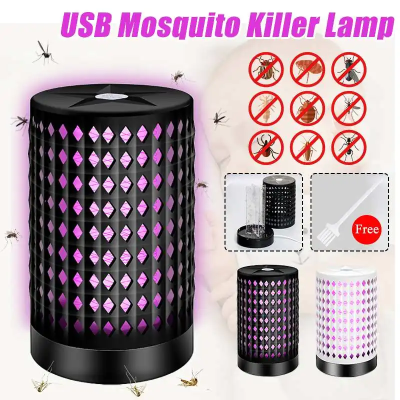 

New Electronics Mosquito Killer LED Electric Bug Zapper Lamp Anti Mosquito Repeller USB Violet Photoelectric Trap Killer DC5V