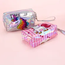 Nnicorn Makeup Lady Laser Makeup Bag Handbag Student Cartoon Storage Bag Summer Lovely Girl Bag