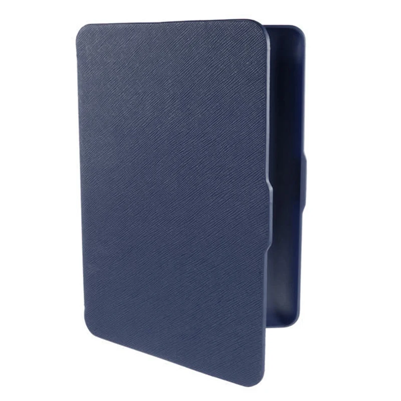 

2 Packs Magnetic PU Leather Cover Case slim for Amazon Kindle Paperwhite (Cross pattern, Dark blue)