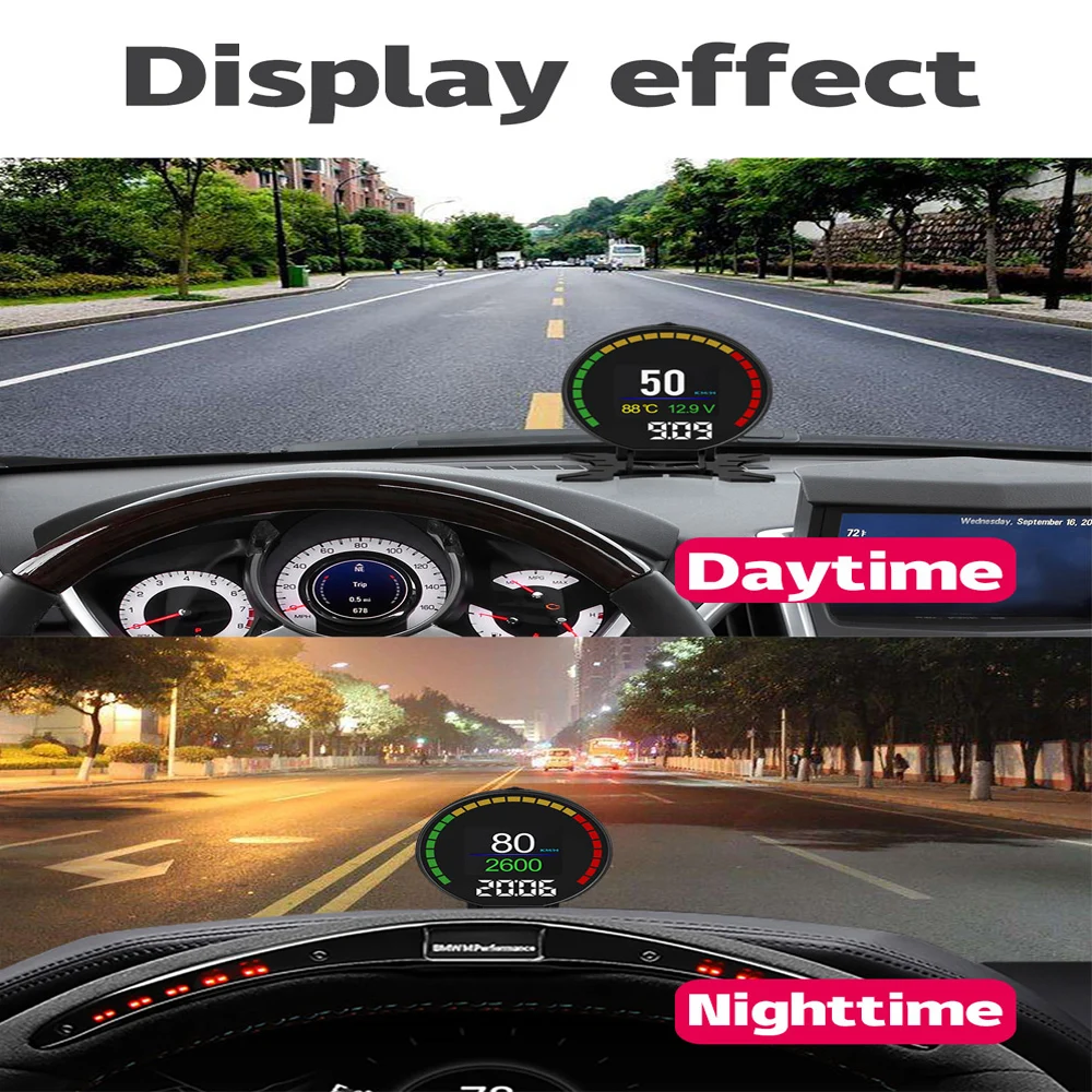Автомобильный цифровой измеритель напряжения Hud P5 прибор для диагностики
