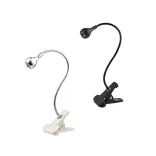 Лампа для чтения книг с зажимом для держателя 1 Вт USB power Rechageable 360 градусов гибкий светодиодный ночник для чтения