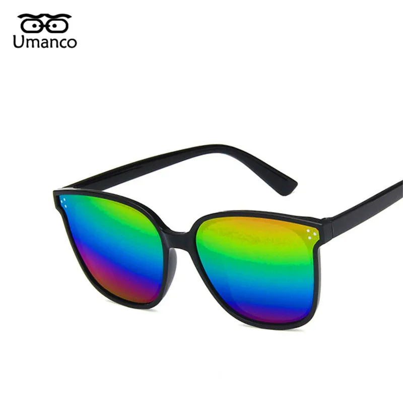 Umanco Новые Модные Винтажные квадратные очки детские для детей PC Рамка PC объектив Deaigner бренд пляжные дорожные аксессуары подарок - Цвет линз: 05
