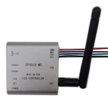 SP301E-M/SP301E-MS DC5-12V программируемый RF синхронный контроллер для APA102 SK6812 WS2812B WS2811 Светодиодные ленты света