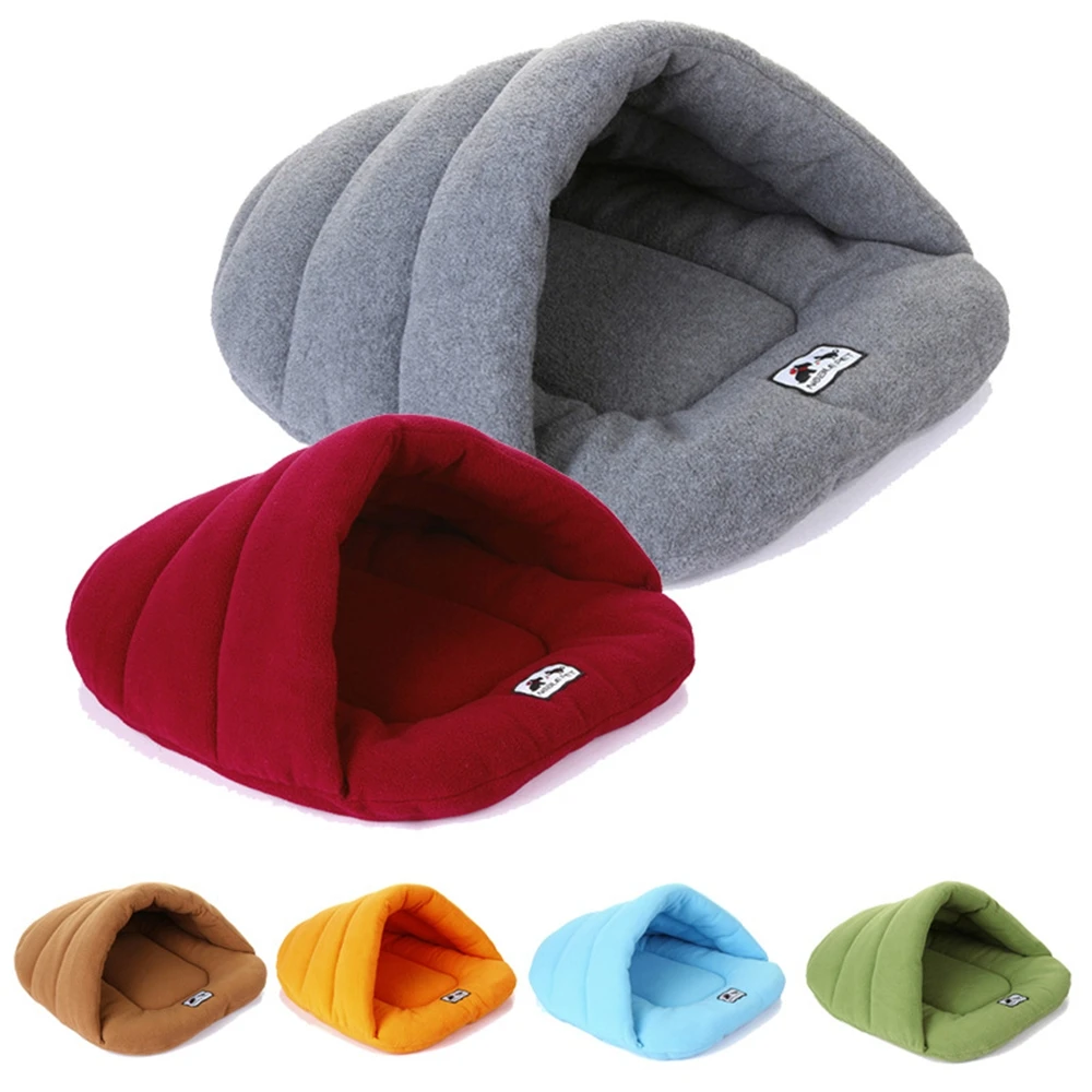  6 Colors Soft Fleece Winter Warm Pet Dog Bed 4 different size Small Dog Cat Sleeping Bag Puppy Cave