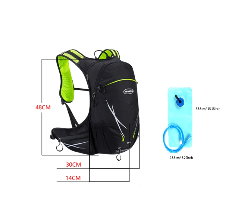 18L водонепроницаемый велосипедный рюкзак для горного велосипеда, Большая вместительная велосипедная гидратационная сумка, мужской дышащий рюкзак для верховой езды, без сумки для воды