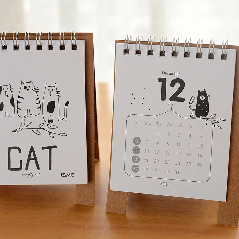 calendars 2016 cartoon animal table calendario cute cat baymax