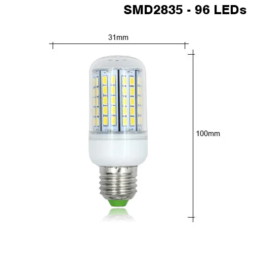 Лампада светодиодный светильник E27 220 В 24 36 48 56 69 72 96 Светодиодный s Lamparas светодиодный кукурузная лампа SMD 5730 Bombillas светодиодный лампы домашняя люстра огни - Испускаемый цвет: 96 Leds