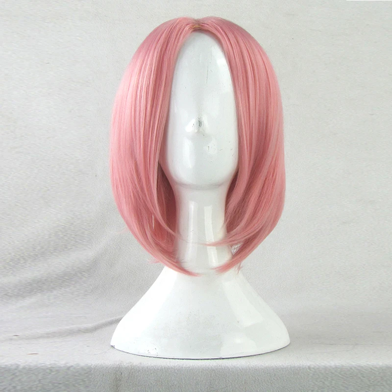 

Japanese Anime NARUTO Haruno Sakura Wig Girl Sakura Cosplay Hair wig Kusajishi Yachiru Comic-con role play Kus Pink wig costumes