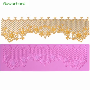 

Cake Border Decoration Flower Lace Mat Fondant Cake Sugar Lace for Wedding Cake Decorating Tool Silicone Lace Mold Silicone Mold